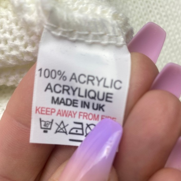 Boohoo Sweater Womens Medium Rainbow Preppy Academia Career Office Streetwear - Picture 4 of 8